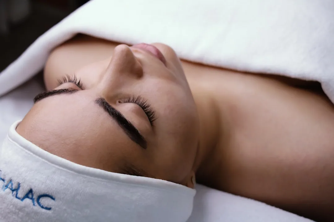 Hands during the facial massage